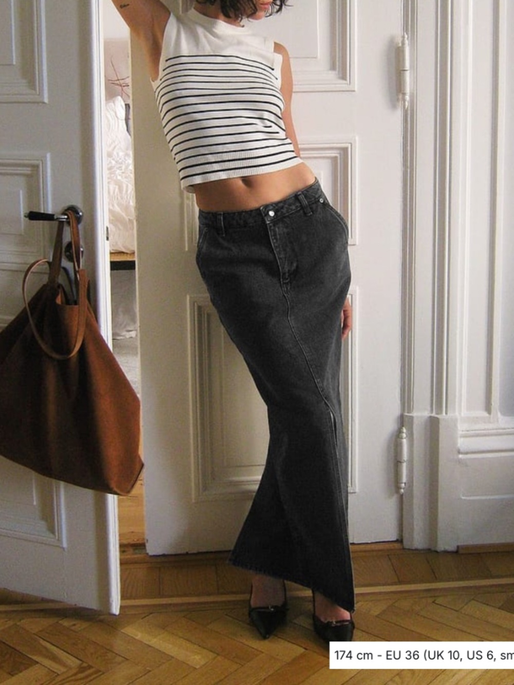 BNWT | NA-KD Denim Slit Maxi Skirt | Size XS - Picture 2 of 8